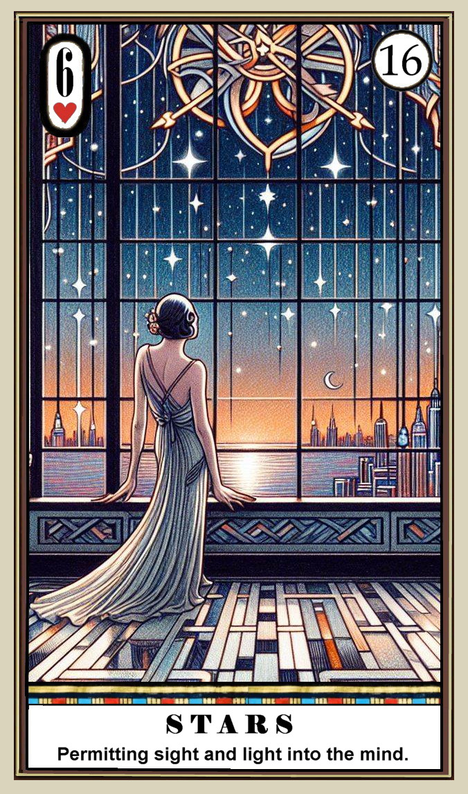 LENORMAND STYLE ART DECO CARDS READING