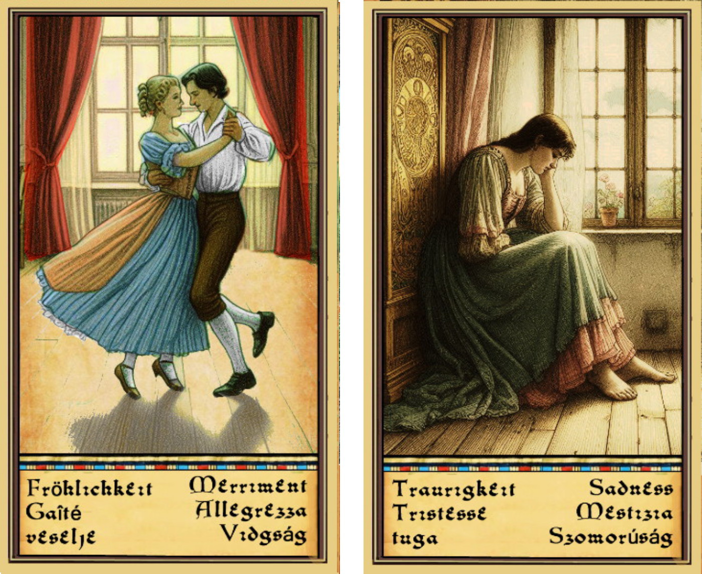 Gypsy Cards artwork inspired by Biedermeier period